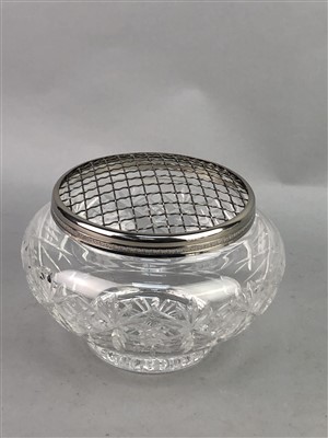 Lot 151 - A STUART CUT GLASS FRUIT BOWL AND OTHER GLASSWARE