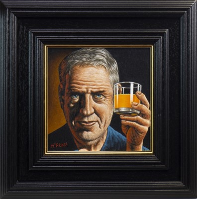Lot 665 - PORTRAIT OF PETER HOWSON OBE, AN OIL BY GRAHAM MCKEAN
