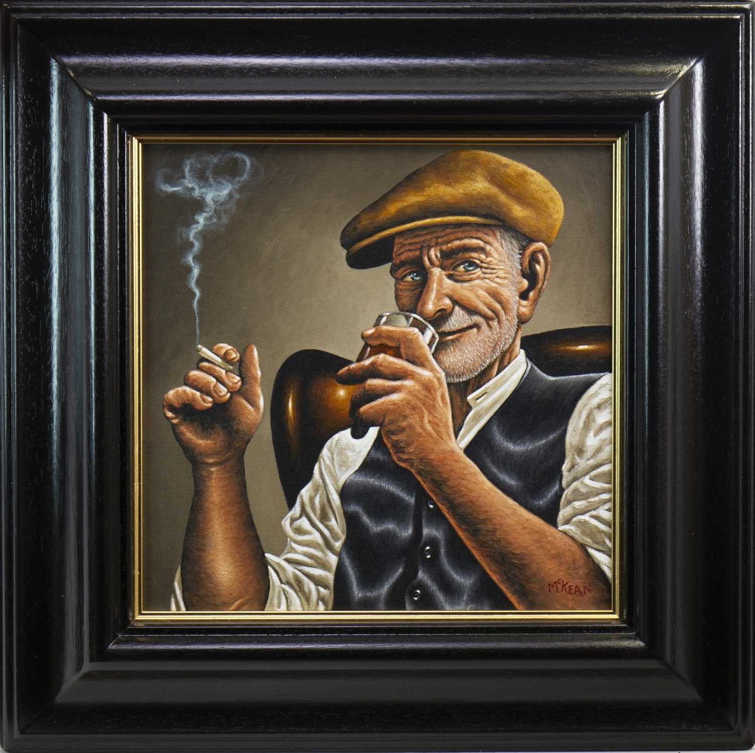 Lot 782 - HOMAGE TO GOOD MEN, AN OIL BY GRAHAM MCKEAN