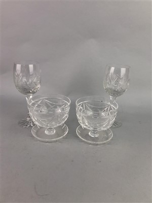 Lot 97 - A LOT OF CRYSTAL WINE GLASSES AND OTHER GLASS WARE