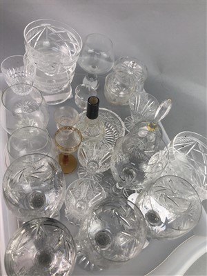 Lot 97 - A LOT OF CRYSTAL WINE GLASSES AND OTHER GLASS WARE