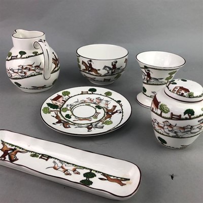 Lot 202 - A LOT OF ROYAL CROWN DERBY HUNTING SCENE CERAMICS