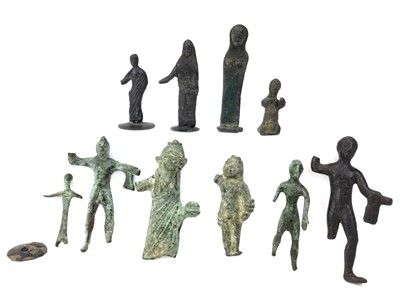 Lot 869 - A LOT OF CHIEFLY HELLENISTIC SMALL BRONZE FIGURES