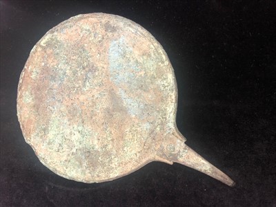 Lot 870 - A LOT OF TWO ETRUSCAN HAND MIRRORS AND ANOTHER