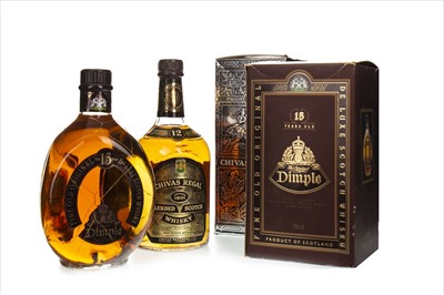 Lot 1403 - DIMPLE 15 YEARS OLD AND CHIVAS REGAL 12 YEARS OLD