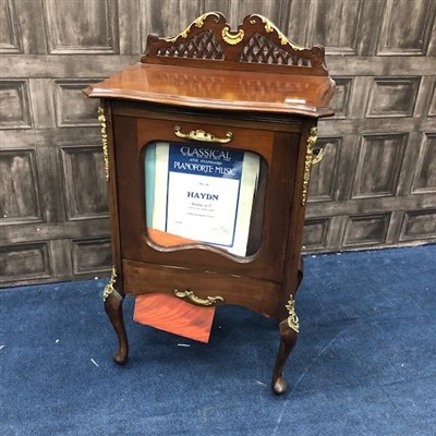 Lot 314 - A FRENCH STYLE MUSIC CABINET