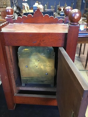 Lot 1114 - A VICTORIAN MANTEL CLOCK BY RUSSELLS OF LIVERPOOL