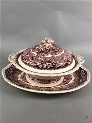 Lot 323 - A LOT OF MASONS 'VISTA' RED AND WHITE DINNER WARE