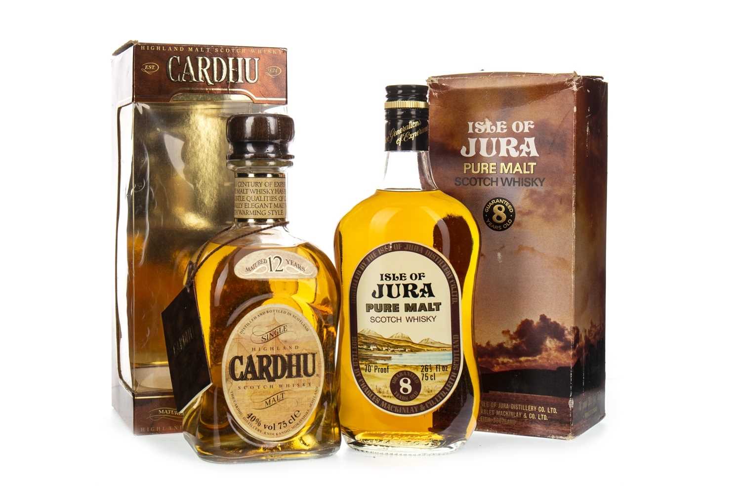 Lot 1311 - CARDHU 12 YEARS OLD AND ISLE OF JURA 8 YEARS OLD