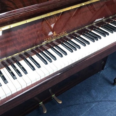 Lot 391 - A MODERN UPRIGHT PIANO BY GERH STEINBERG