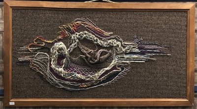 Lot 226 - A CONTEMPORARY WOOLWORK PANEL