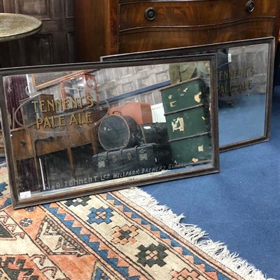 Lot 407 - A PAIR OF MID 20TH CENTURY PUB ADVERTISING MIRRORS
