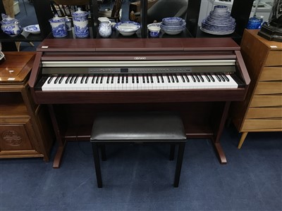 Lot 425 - A CASIO CELVIANO AP 500 DIGITAL PIANO ALONG WITH A PIANO STOOL