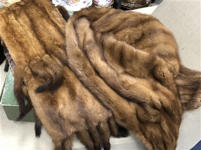 Lot 429 - TWO FUR STOLES AND TWO FUR COLLARS