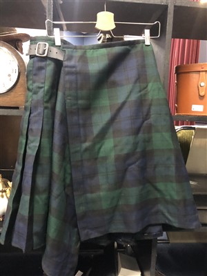 Lot 430 - A GROUP OF MODERN DRESS KILTS, BELTS, SMALL SPORRANS AND BUCKLES