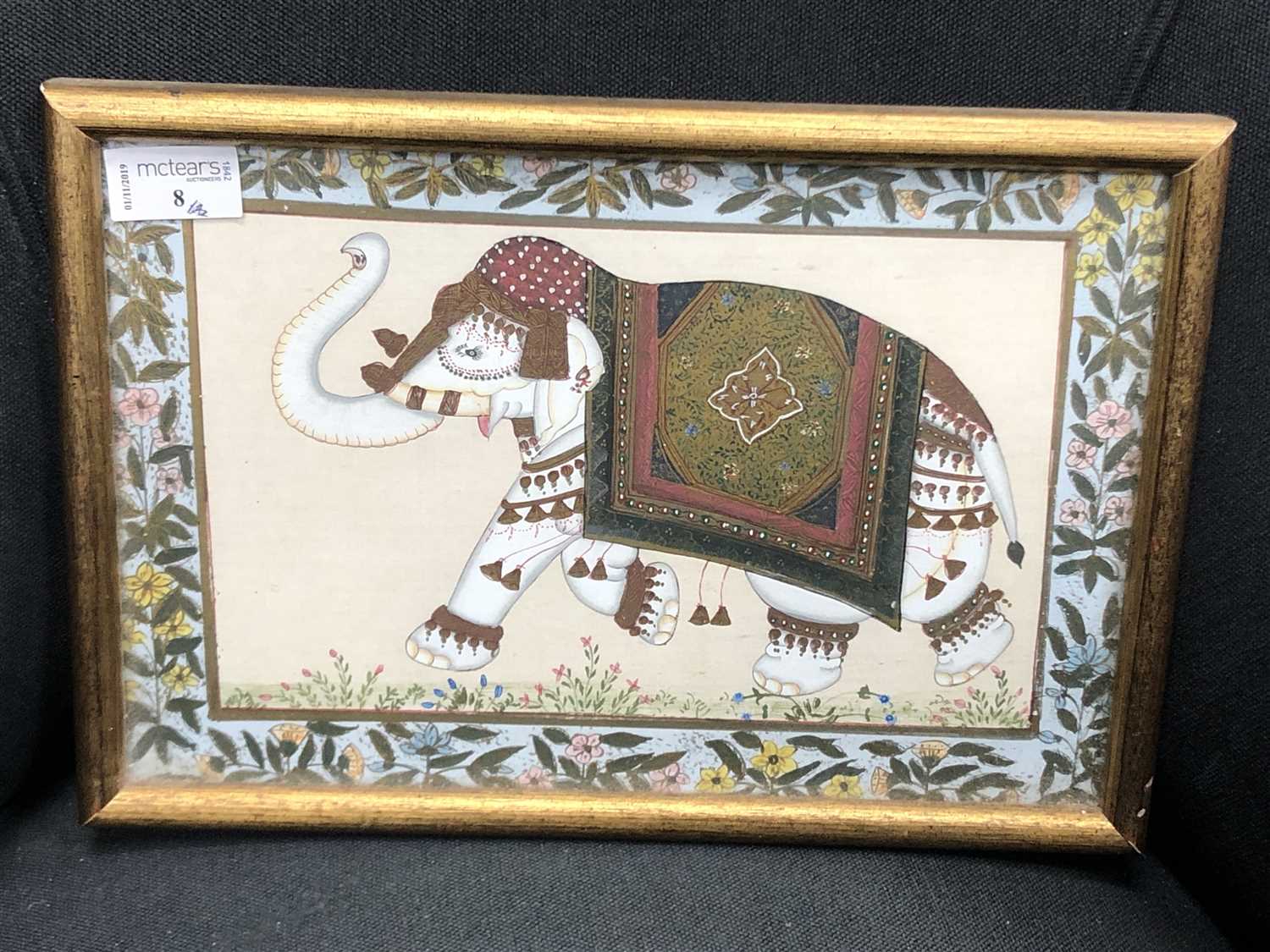 Lot 8 - A 19TH CENTURY INDIAN PAINTING OF AN ELEPHANT