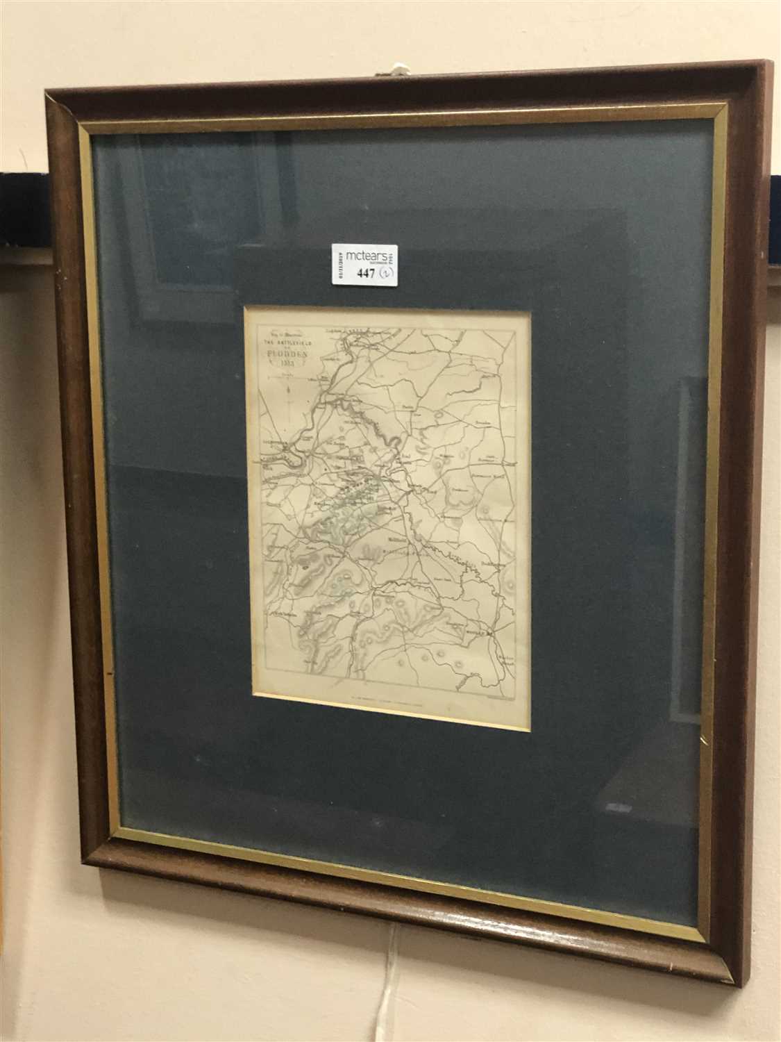 Lot 214 - A FRAMED MAP OF EDINBURGH AND A MAP OF FLODDEN