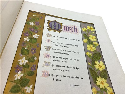 Lot 892 - A BIRTHDAY BOOK DESIGNED BY H.R.H. THE PRINCESS BEATRICE 1881