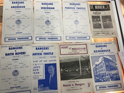 Lot 65 - A LOT OF CHIEFLY RANGERS F.C FOOTBALL PROGRAMMES