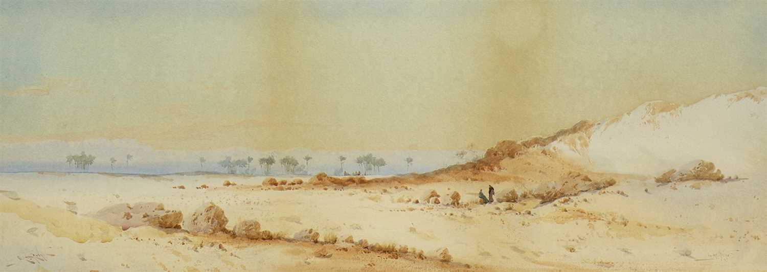 Lot 551 - IN THE DESERT, A WATERCOLOUR BY AUGUSTUS OSBORNE