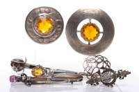 Lot 199 - GROUP OF SILVER BROOCHES comprising six...