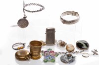 Lot 201 - COLLECTION OF SILVER AND COSTUME JEWELLERY...