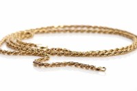 Lot 211 - NINE CARAT GOLD CHAIN of rope twist design, 11.5g