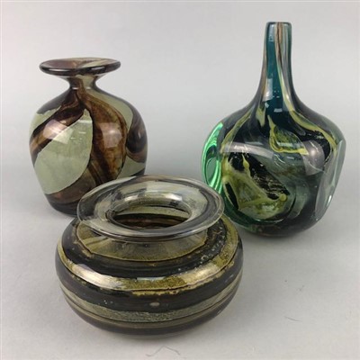 Lot 119 - A LOT OF TWO SCANDINAVIAN GLASS SCULPTURES AND OTHER GLASS WARE