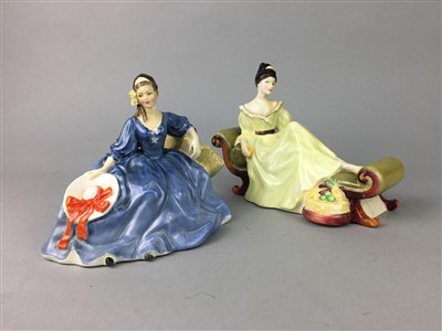 Lot 155 - A ROYAL DOULTON FIGURE OF 'ELYSE' AND FOUR OTHERS