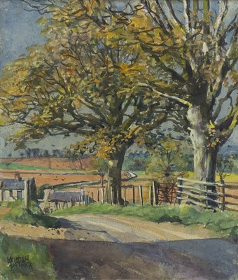 Lot 439 - SPRING, SYCAMORE TREES AT CARSE OF GOWRIE, A WATERCOLOUR BY MCINTOSH PATRICK