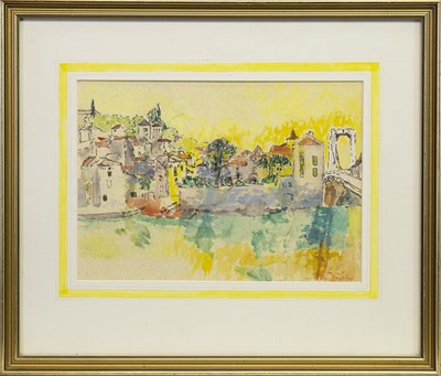 Lot 415 - PUY, L'EVEQUE, A WATERCOLOUR BY CYNTHIA WALL