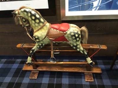 Lot 913 - AN EARLY 20TH CENTURY ROCKING HORSE