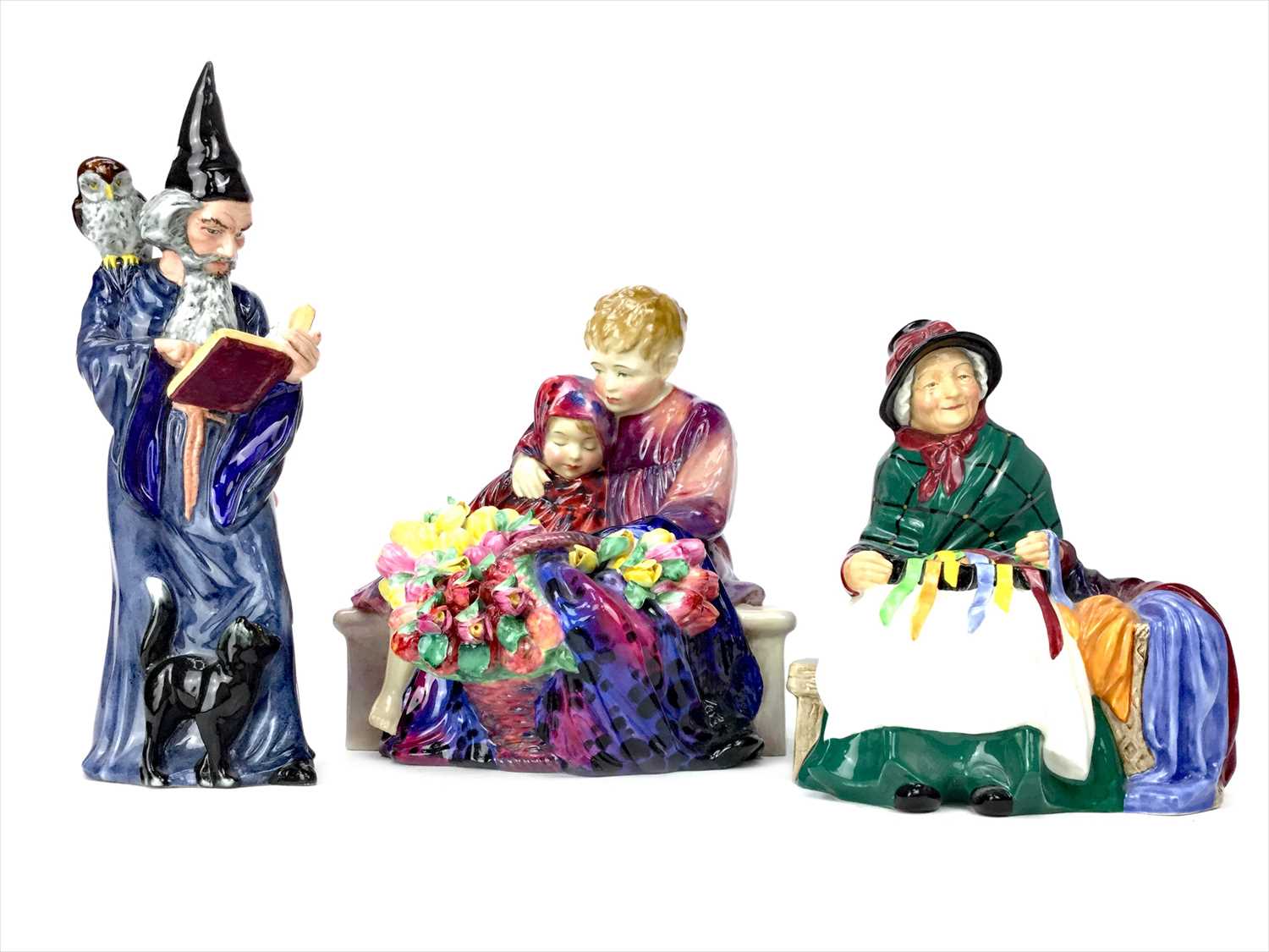 Lot 1249 - A LOT OF THREE ROYAL DOULTON FIGURES