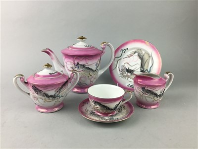 Lot 275 - A JAPANESE EGGSHELL TEA SERVICE AND ANOTHER