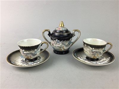 Lot 275 - A JAPANESE EGGSHELL TEA SERVICE AND ANOTHER
