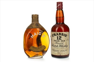 Lot 1063 - CRABBIE 12 YEARS OLD AND HAIG'S DIMPLE SPRINGCAP