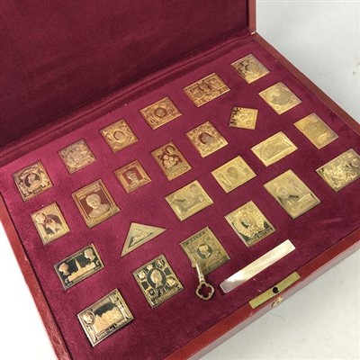 Lot 243 - THE EMPIRE COLLECTION OF GOLD PLATED SILVER STAMP REPLICAS