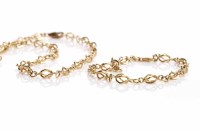 Lot 253 - NINE CARAT GOLD CHAIN NECKLACE with two styles...