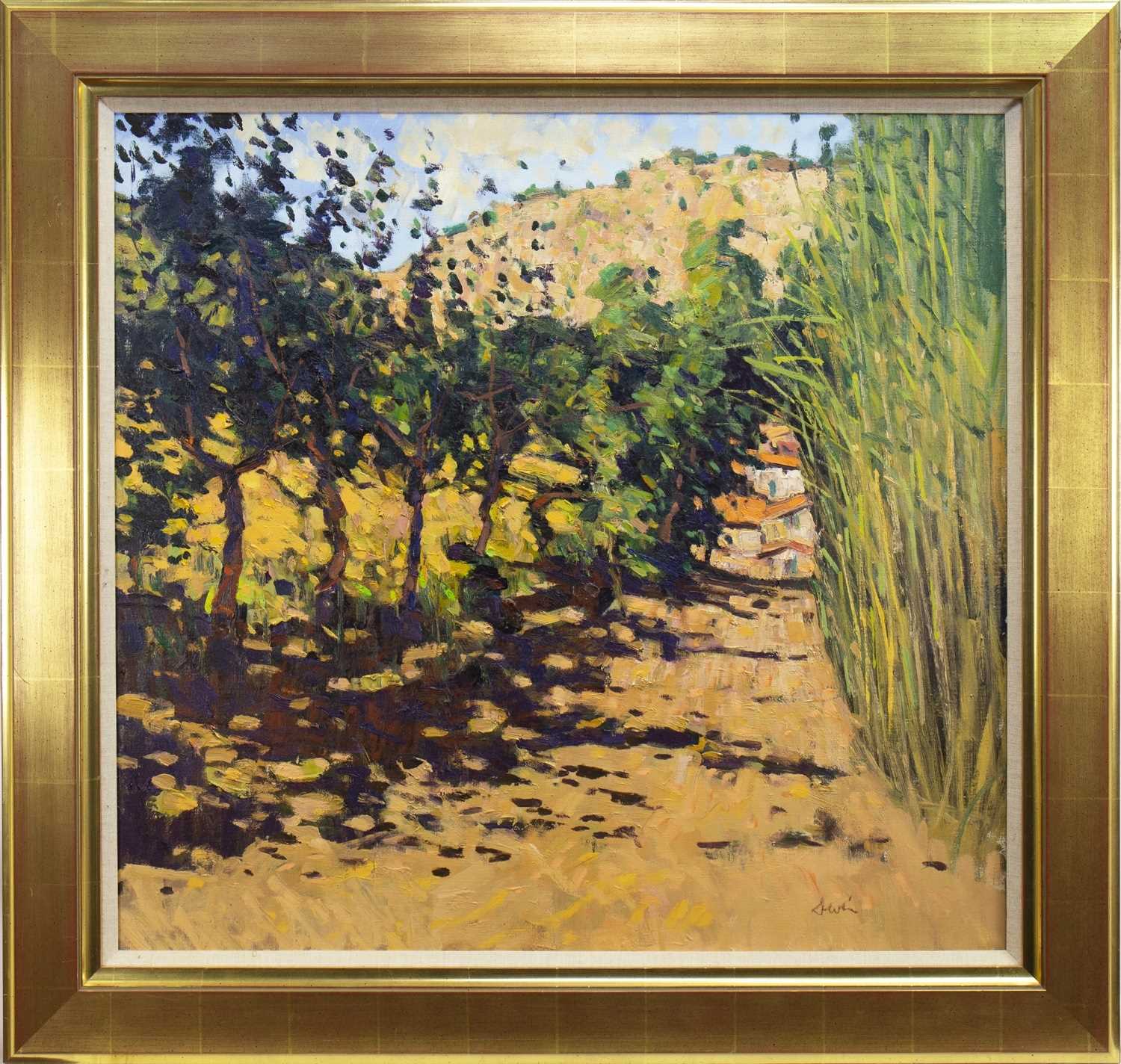 Lot 16 - THE ROAD TO CEPS, AN OIL BY GEORGE DEVLIN