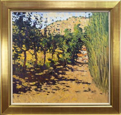 Lot 16 - THE ROAD TO CEPS, AN OIL BY GEORGE DEVLIN