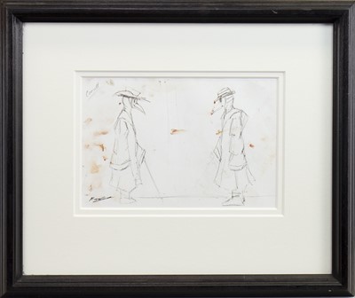 Lot 653 - THE CONSULTATION, A PENCIL SKETCH BY FRANK TO