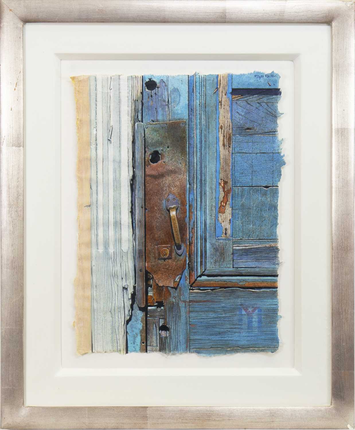 Lot 650 - IN WITH THE WOODWORK, A WATERCOLOUR BY ANGUS MCEWAN