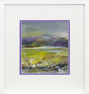 Lot 755 - SUNLIT FIELDS, A MIXED MEDIA BY MAY BYRNE