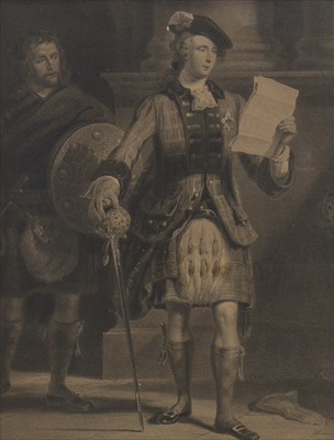 Lot 1609 - 'PRINCE CHARLES EDWARD READING A DESPATCH FROM SIR JOHN COPE' AN ETCHING BY J. HORSBURGH