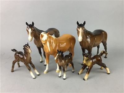 Lot 339 - A GROUP OF BESWICK AND OTHER CERAMIC HORSE FIGURES