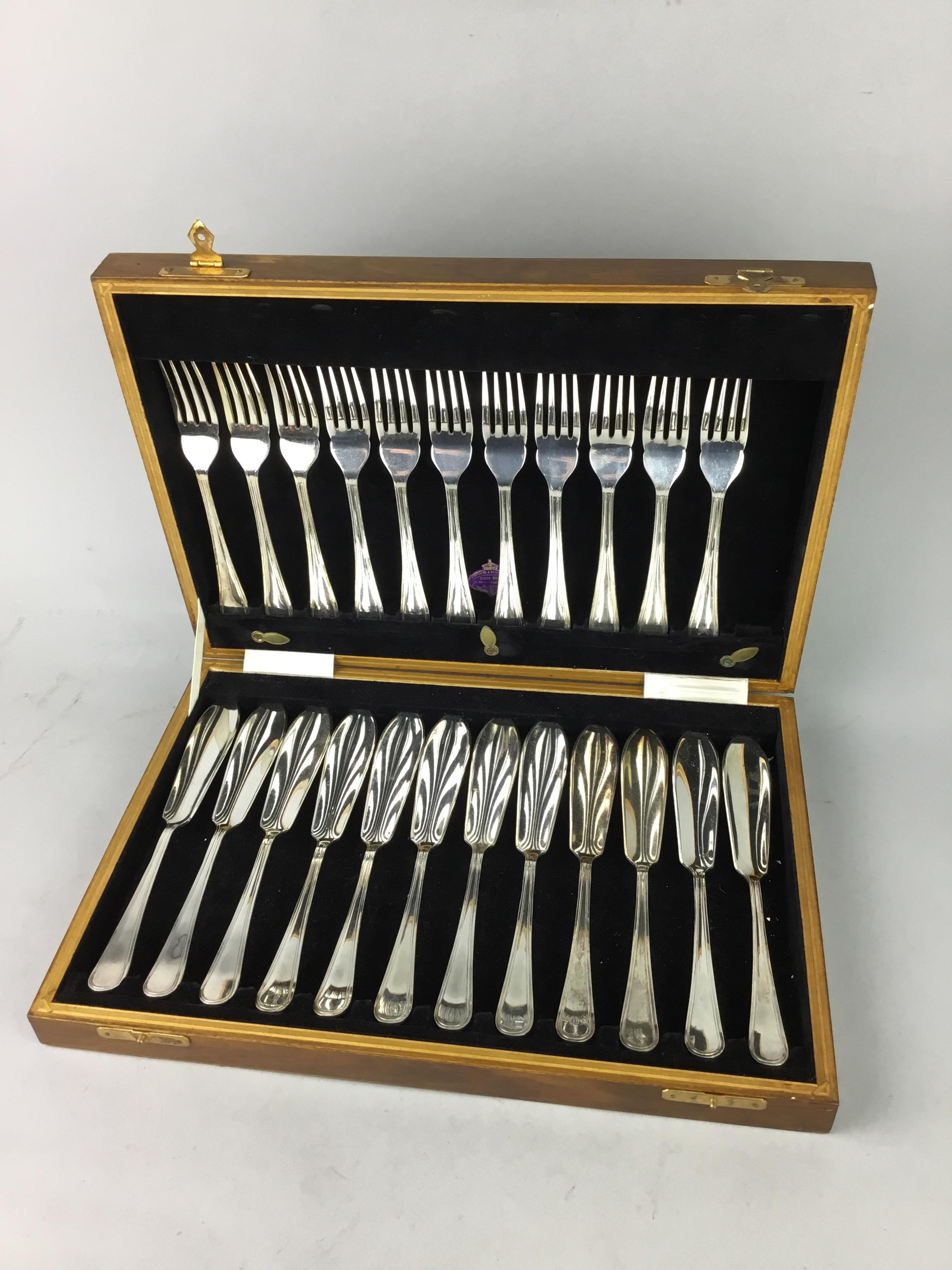 Lot 348 A Dykes Brothers Canteen Of Silver Plated