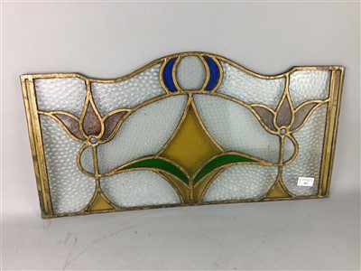 Lot 363 - A PAIR OF STAINED GLASS PANELS