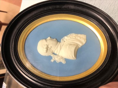 Lot 1280 - A LATE 18TH CENTURY WEDGWOOD PORTRAIT PLAQUE OF THOMAS BENTLEY