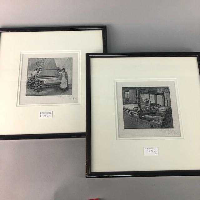 Lot 45 - A PAIR OF SIGNED PRINTS BY HARRY G SHIELDS