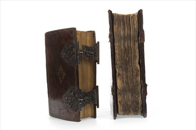 Lot 1618 - AN 18TH CENTURY DUTCH BOOK OF DEVOTION AND A 17TH CENTURY BOOK OF PRAYER